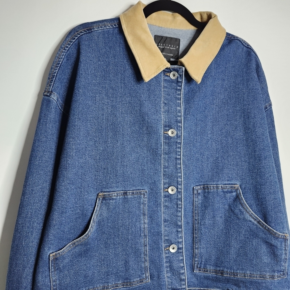Sanctuary Denim Barn Jacket Jean Chore Jacket Womens XL NWT - Picture 3 of 10
